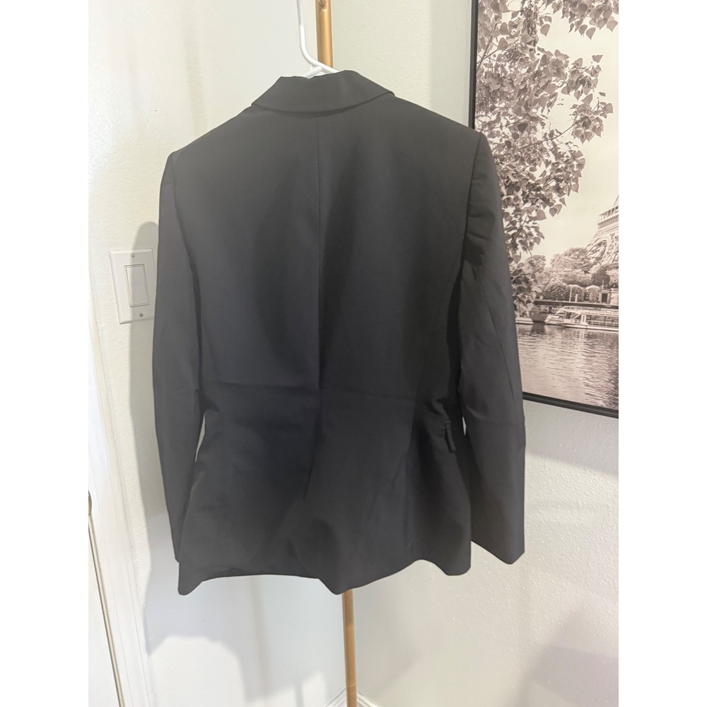 Antonio Melani Womens Black Single Button Tailored Blazer Jacket Size 10 - Picture 3 of 5